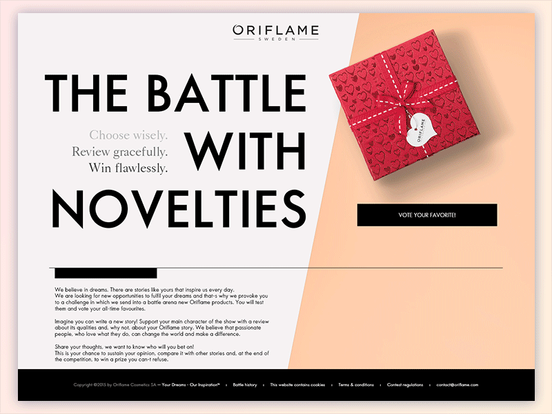 Oriflame - The battle with novelties battle beauty makeup oriflame product