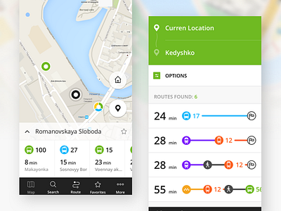 Avenue app ios mobile navigation route travel ui