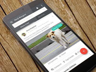 Resq Ranger App android app material design product design ui uiux ux visual design