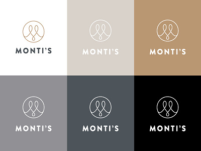 Monti's Colour Logo bar drinks elegant line logo loop m monogram montis rotisserie single