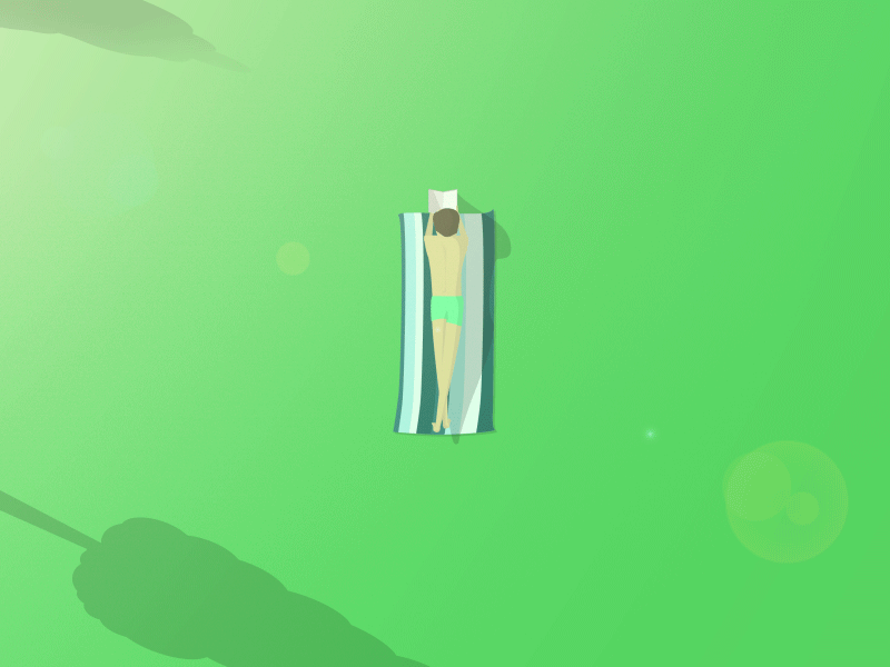 Summer From Above - Field Day after effects animation book design gifs green illustrator motion graphics reading relaxing summer vector