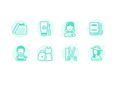 Hairdressing icon sketch