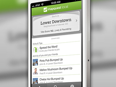 MapQuest Local interaction design ios map ui ux