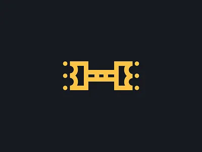 Royal Gym Logomark brand design letter lettermark logo mark monogram simple type