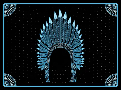 Native American Headdress Illustration card game cards cultural culture feather game game design headdress icon illustration indigenous native american native indian sacred