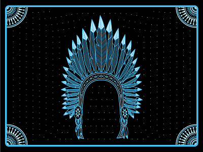 Native American Headdress Illustration card game cards cultural culture feather game game design headdress icon illustration indigenous native american native indian sacred