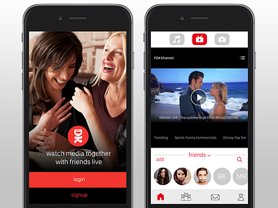 1 Dabkick Watch Media With Friends dabkick ui ux