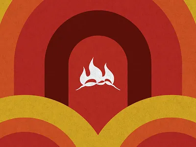 Fireant in the 70s 70s art deco disco fireant logo texture