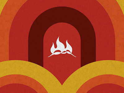 Fireant in the 70s 70s art deco disco fireant logo texture