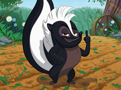 FU Skunk animation design illustration painting traditional