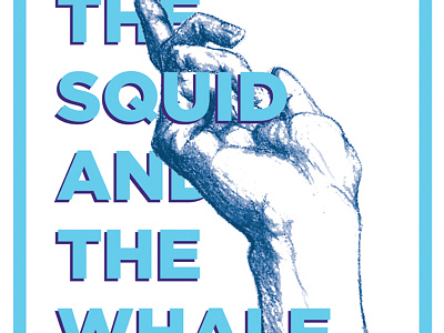 The Squid and the Whale band detail gig poster illustration type