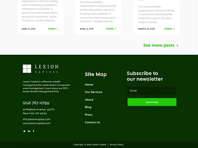 Website Footer blog footer newsletter ui design ux design visual design web design