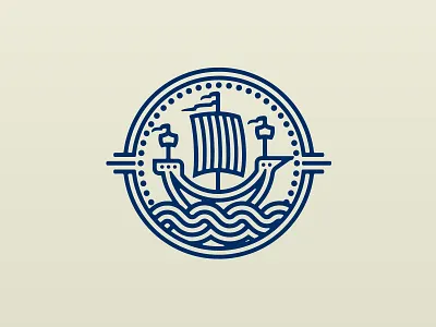 Merchant Ship Logo boats merchants power sailing sails shipping ships vikings water wind