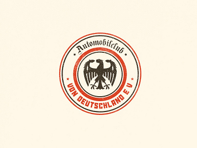 Automobilclub - von Deutschland E.V. auto auto club badge decal german germany hot rods logo retro sport cars vintage