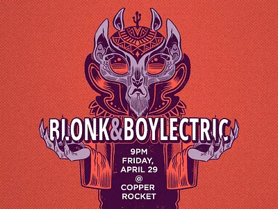 Copper Rocket Show boylectric gig poster