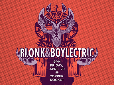 Copper Rocket Show boylectric gig poster