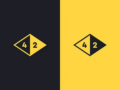 C42D Logo – Color Test branding design diamond geometric identity industrial logo numbers studio triangle typography vintage