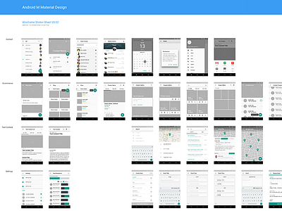 Material Design Wireframe Kit v_02 android flat free freebie kit material material design sketch ui ux wireframe