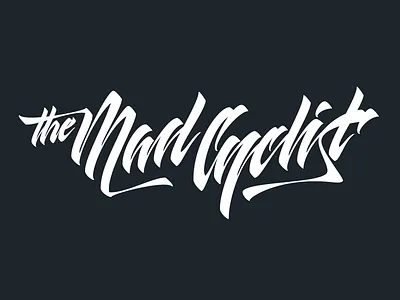 The Mad Cyclist brush calligraphy hand writing lettering letters script type