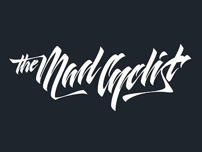 The Mad Cyclist brush calligraphy hand writing lettering letters script type