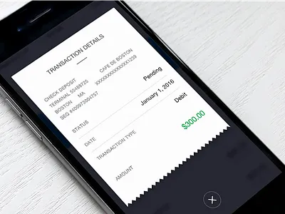Transaction Details account bank finance fintech iphone purchase receipt summary transaction ui ux
