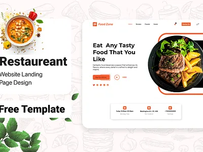 Restaurant Landing Page Design Free Template creative ui design dark mode ui dribbble inspiration elegant website ui figma ui design food delivery ui high conversion design interactive ui landing page design minimalist ui design mobile friendly website modern restaurant ui responsive web design restaurant branding restaurant ui design restaurant website uiux design user friendly design web design inspiration web design trends 2024