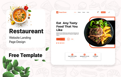 Restaurant Landing Page Design Free Template creative ui design dark mode ui dribbble inspiration elegant website ui figma ui design food delivery ui high conversion design interactive ui landing page design minimalist ui design mobile friendly website modern restaurant ui responsive web design restaurant branding restaurant ui design restaurant website uiux design user friendly design web design inspiration web design trends 2024