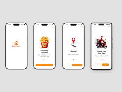 Food App -Splash Screen delivery food food app logo mobileapp mockup ui ux