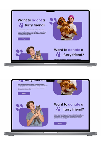 Pet Adoption Webpage Design