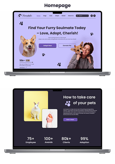 Pet Adoption Webpage Design