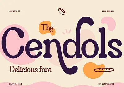 Cendols branding cafe menu cover book custom font cute font decorative display font font font design font style food font kids font lettering logo font modern playful font restaurant menu design serif typeface