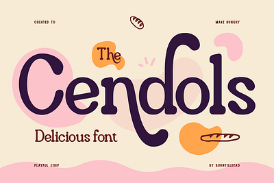 Cendols branding cafe menu cover book custom font cute font decorative display font font font design font style food font kids font lettering logo font modern playful font restaurant menu design serif typeface