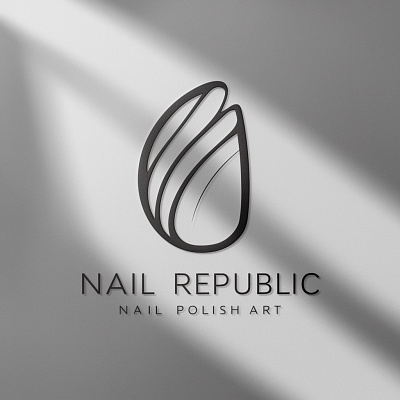 Nail Republic logo Design brand guideline branding modern logo naiil airt logo nail airt nail company nail design nail logo nail republic