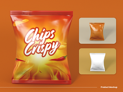 Chips Packaging Mockup Product beverage branding chips design mockup packaging potato pouch presentation product template ui visual