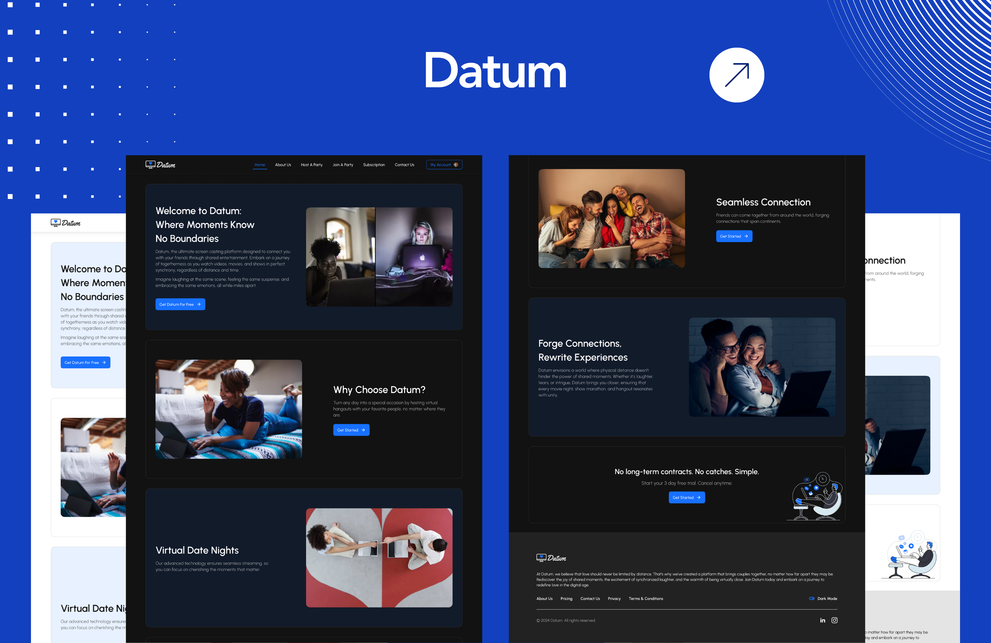 Datum datum design figma flat design movienight screensharing ui