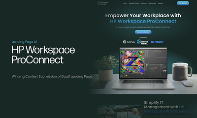 💻 HP Workspace ProConnect Landing Page Project daas website design landing page design ui ui design uidesign uiux web design