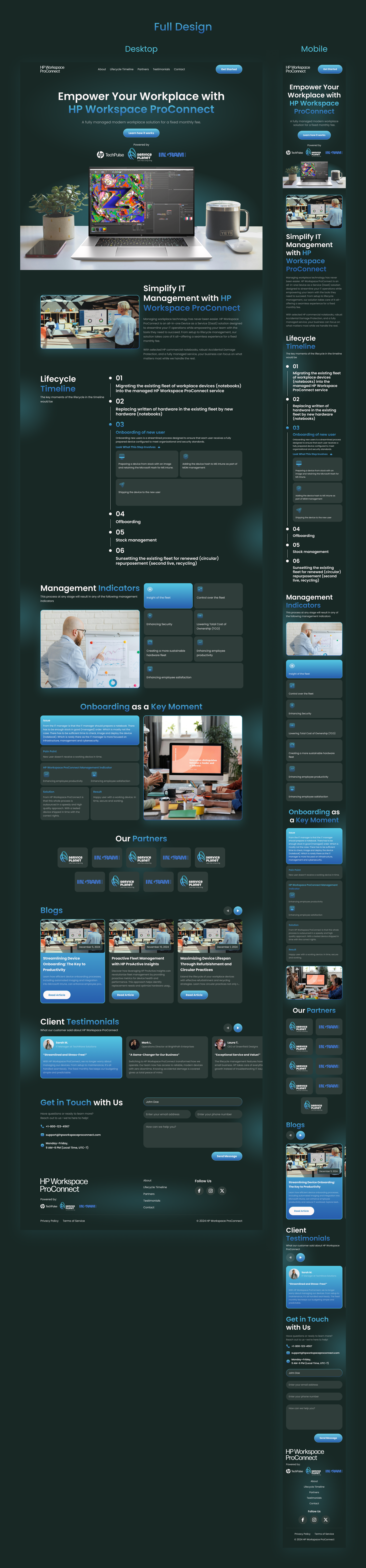 Example of Website Landing Page UI Design