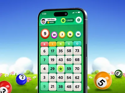 Bingo Game Mobile Application - UI/UX Desi app design app ui branding design graphic design illustration mobile app design ui ux design vector