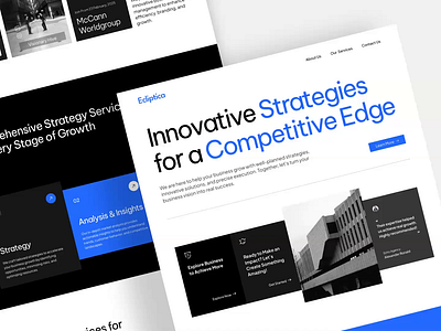 Strategy Consulting Agency Landing Page agency animation business clean company consultation corporate design figma landing page modern professional strategy ui design uiux user interface web design website