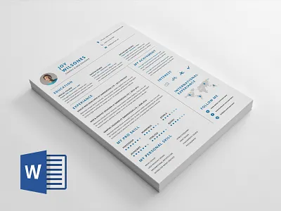 The Clean Resume a4 bio data classic clean resume curriculum vita cv cv template easy edit fresh resume letter microsoft word minimal resume