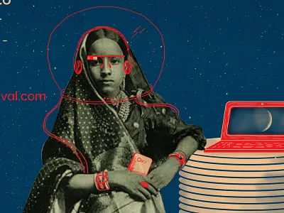 Saree future retro chandni chowk comic delhi dhoti future gif india pretty rocket saree sari space travel