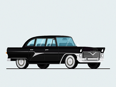 GAZ Chaika animation car cars chaika flat gangster isometric lowrider motion socialistic soviet vector