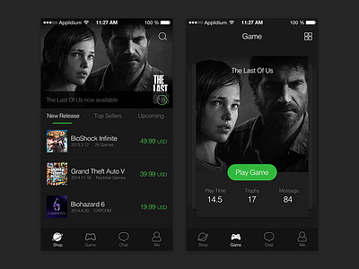 space ui app design game ios
