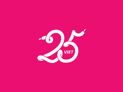 25 Years - Symbol anniversary numbers script shoelace shoes typography years