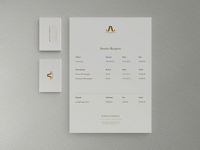 Joshua Garrett brand branding design identity invoice logo print