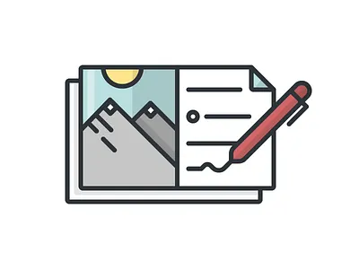 Documentation document documentation icon illustration pen writing