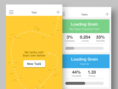 Yellowbox UI app clean design flat interface ios iphone tasks ui ux yellow