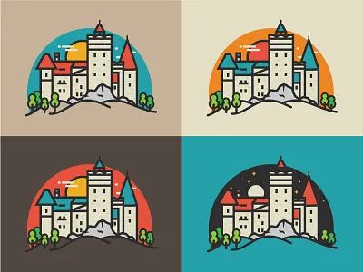 Bran Castle Transilvania bran castle color illustration landscape nature romania transilvania