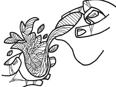 Latte Art Illustration coffee illustration print