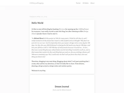 #100DaysOfBlogging with #100DayProject 100dayproject blog